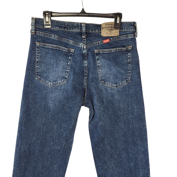 Wrangler Classic Blue Denim Jeans Mens Relaxed Fit 32x32 - Picture 7 of 13